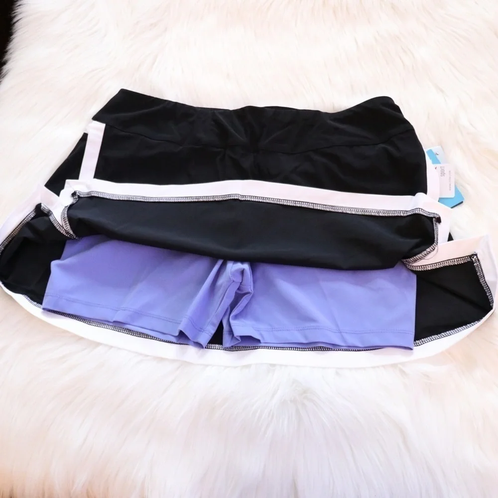 NEW Fila Black/Blue/White Platinum Active Y2K Skort Size Large
